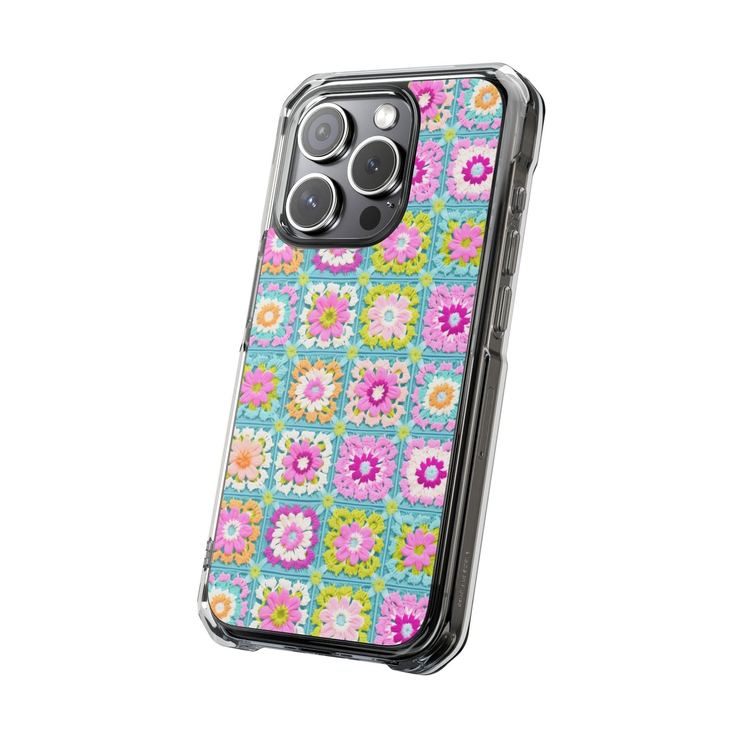 Granny Square Bright Color IPhone Mag Safe Case