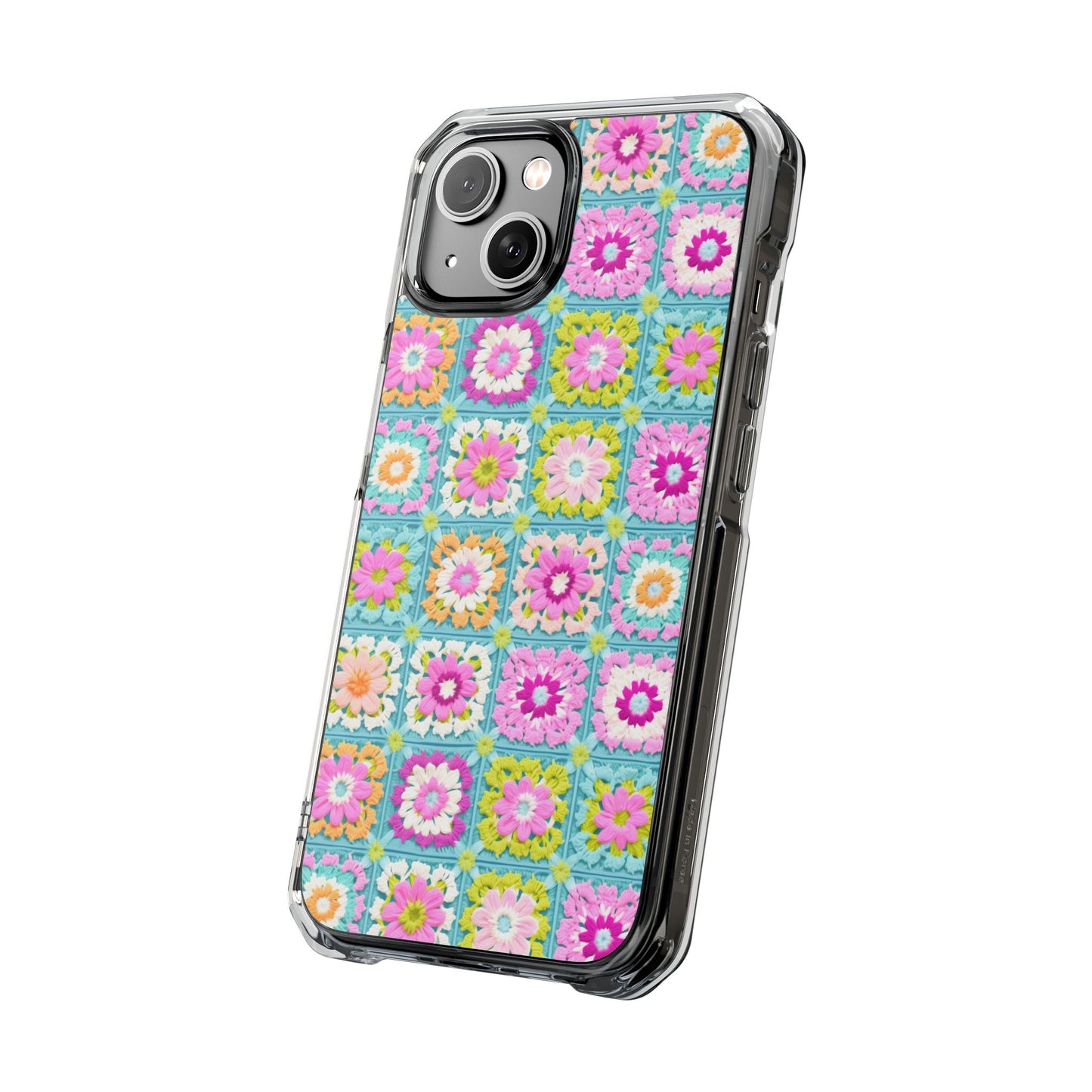 Granny Square Bright Color IPhone Mag Safe Case