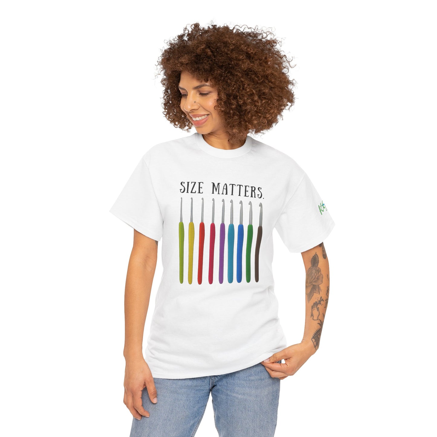Crochet Size Matters Tee - Unisex Cotton T-Shirt