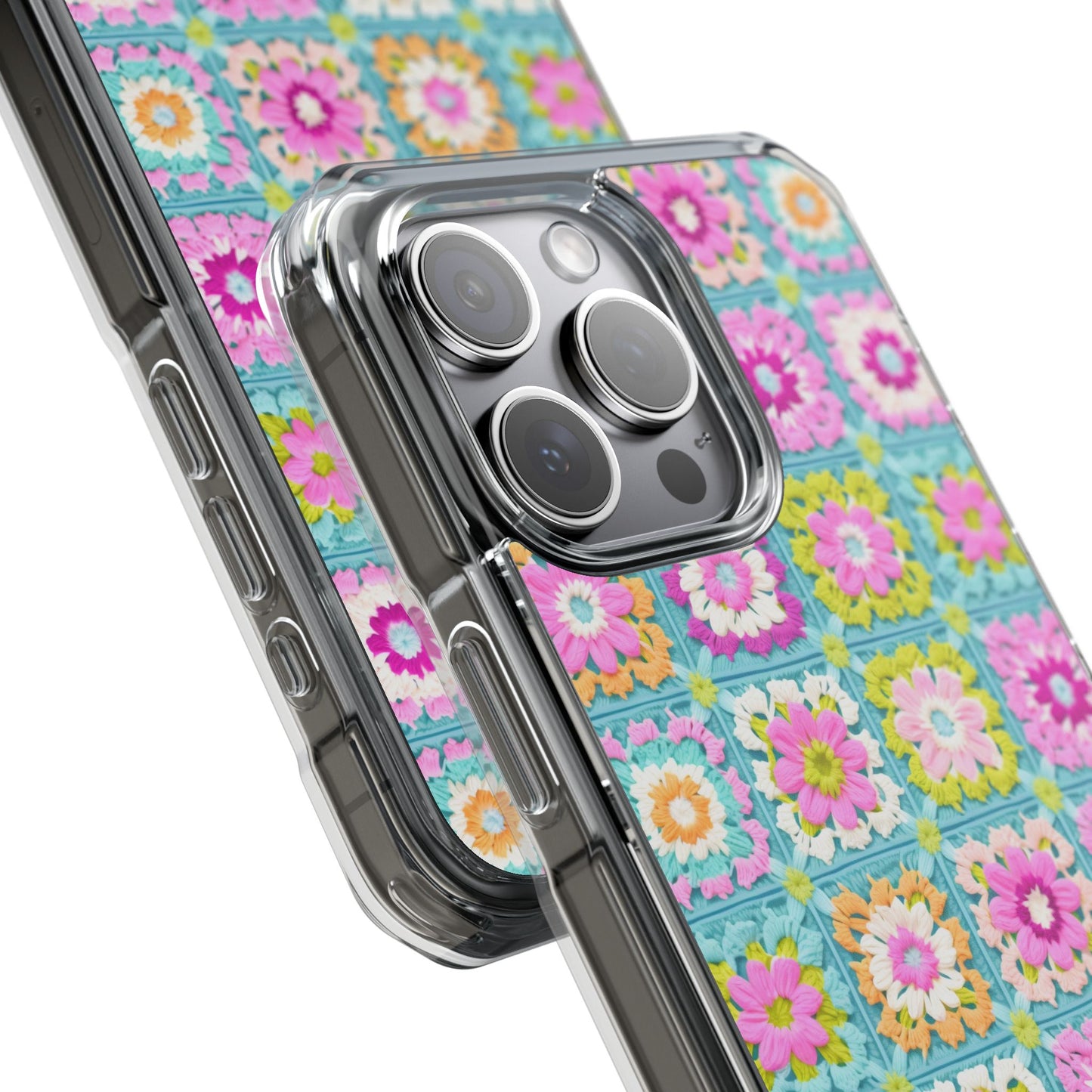 Granny Square Bright Color IPhone Mag Safe Case