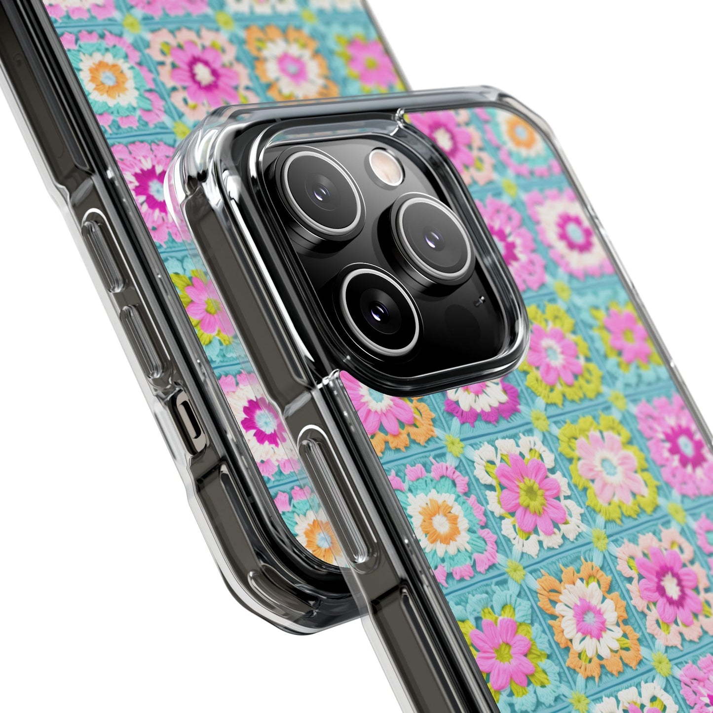 Granny Square Bright Color IPhone Mag Safe Case