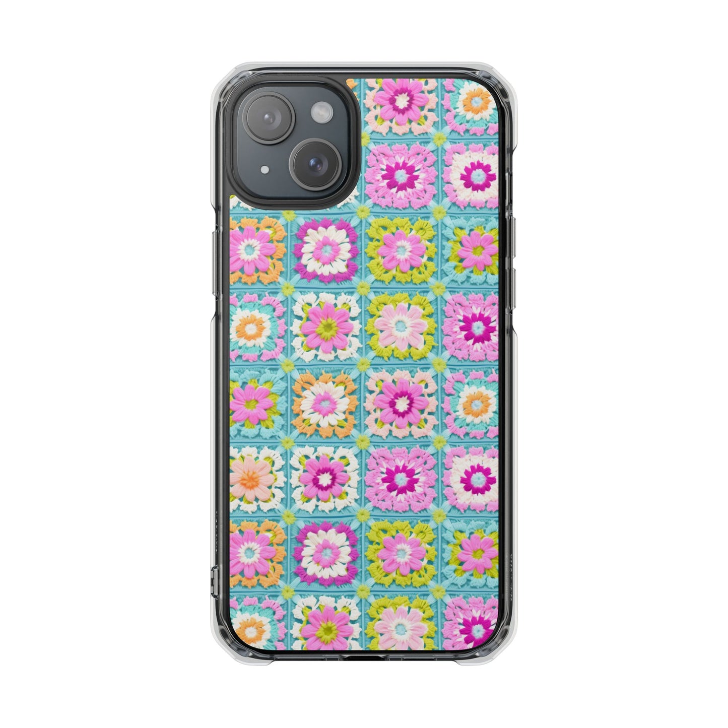 Granny Square Bright Color IPhone Mag Safe Case