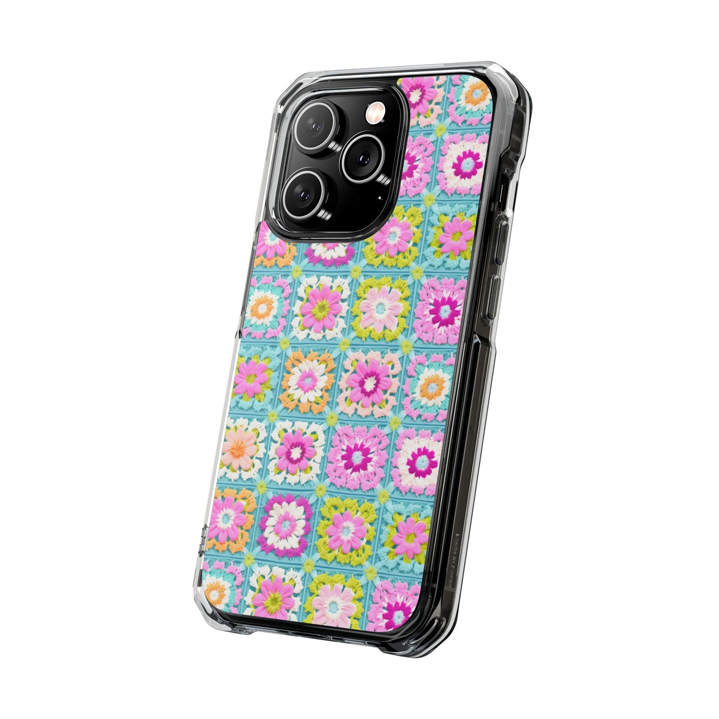 Granny Square Bright Color IPhone Mag Safe Case