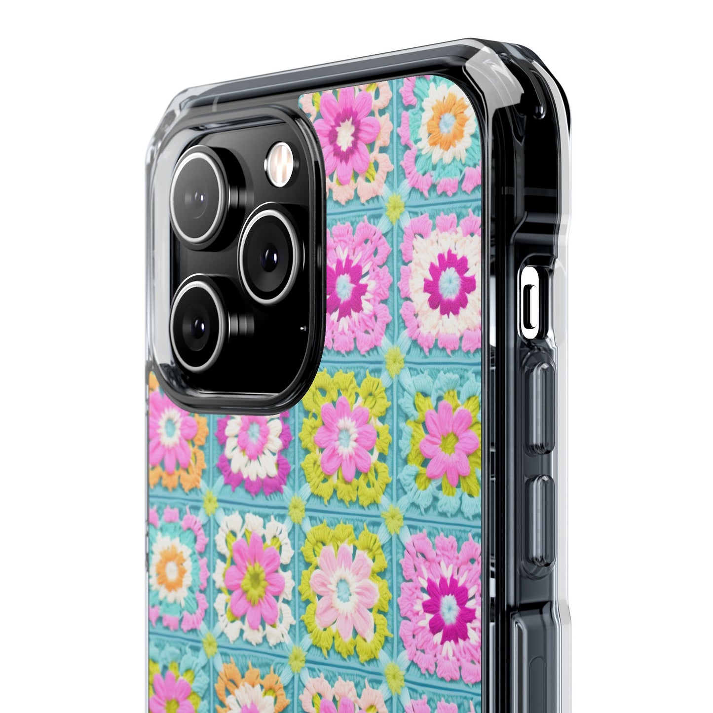 Granny Square Bright Color IPhone Mag Safe Case