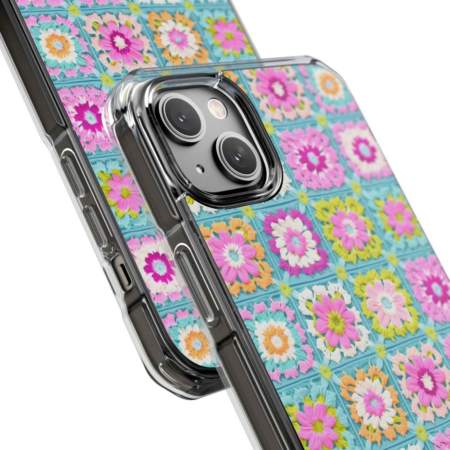 Granny Square Bright Color IPhone Mag Safe Case