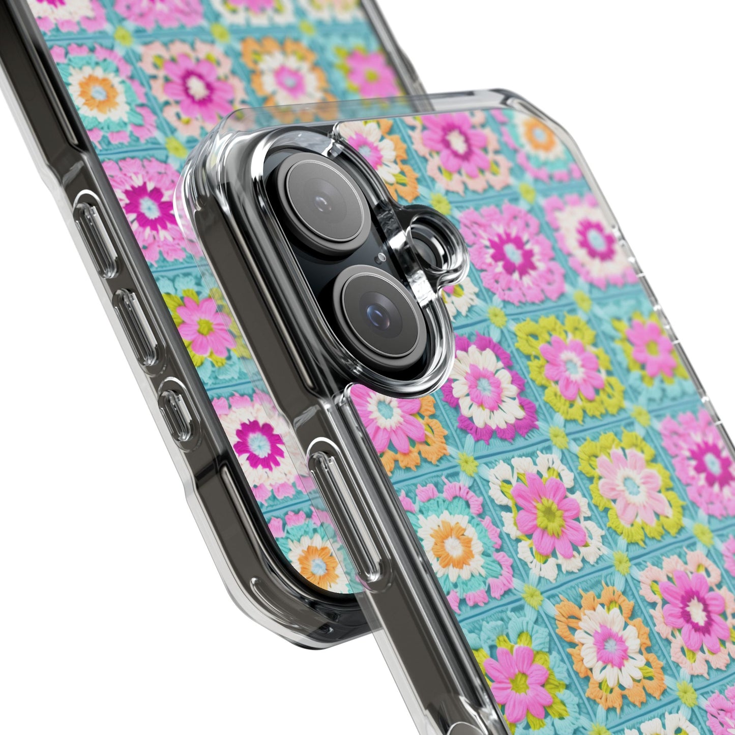 Granny Square Bright Color IPhone Mag Safe Case