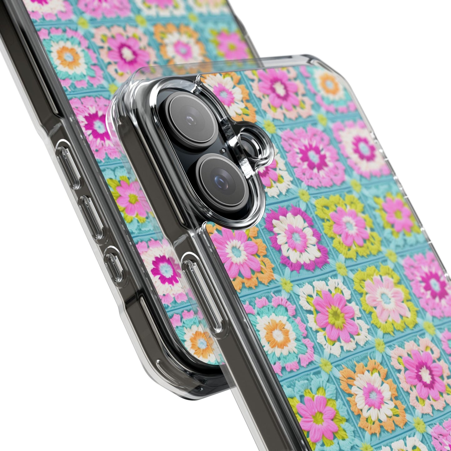 Granny Square Bright Color IPhone Mag Safe Case