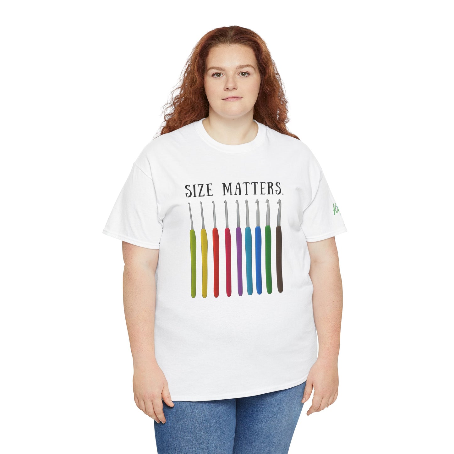 Crochet Size Matters Tee - Unisex Cotton T-Shirt