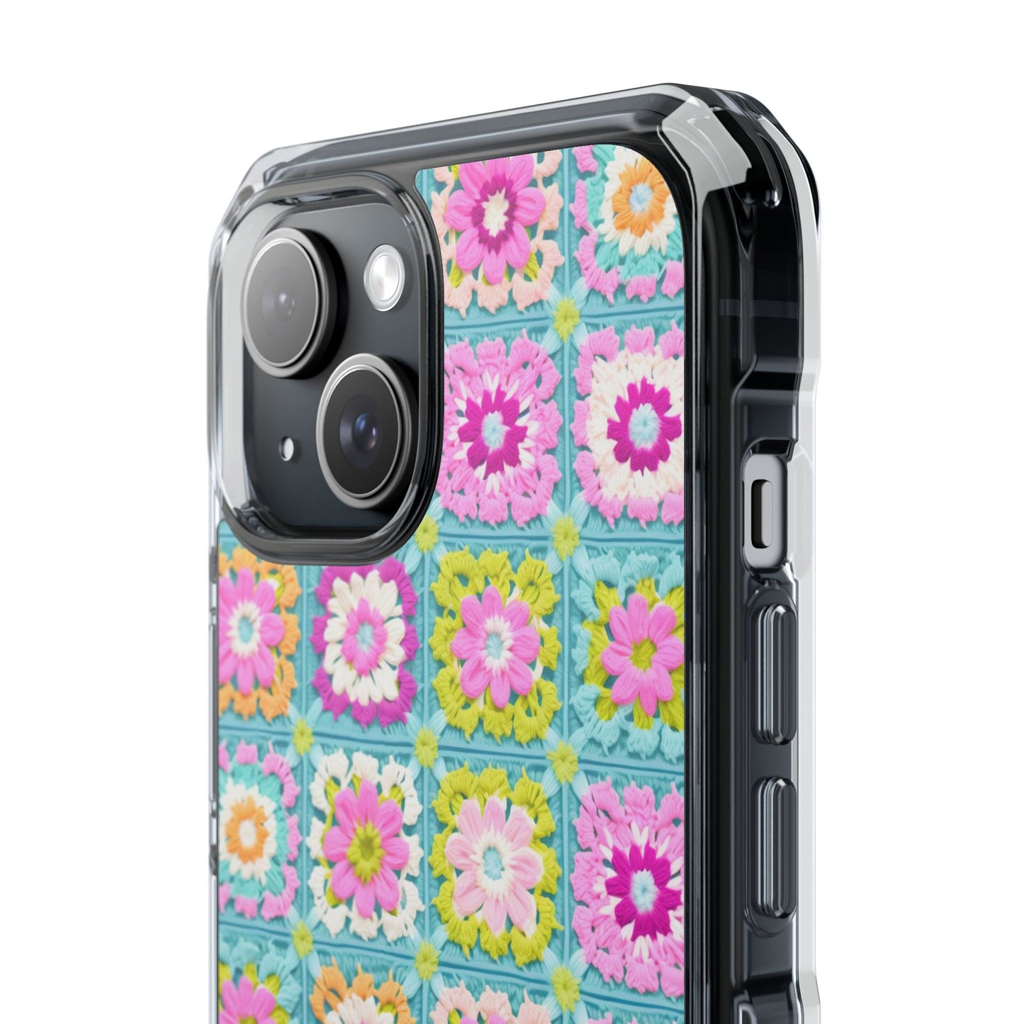 Granny Square Bright Color IPhone Mag Safe Case