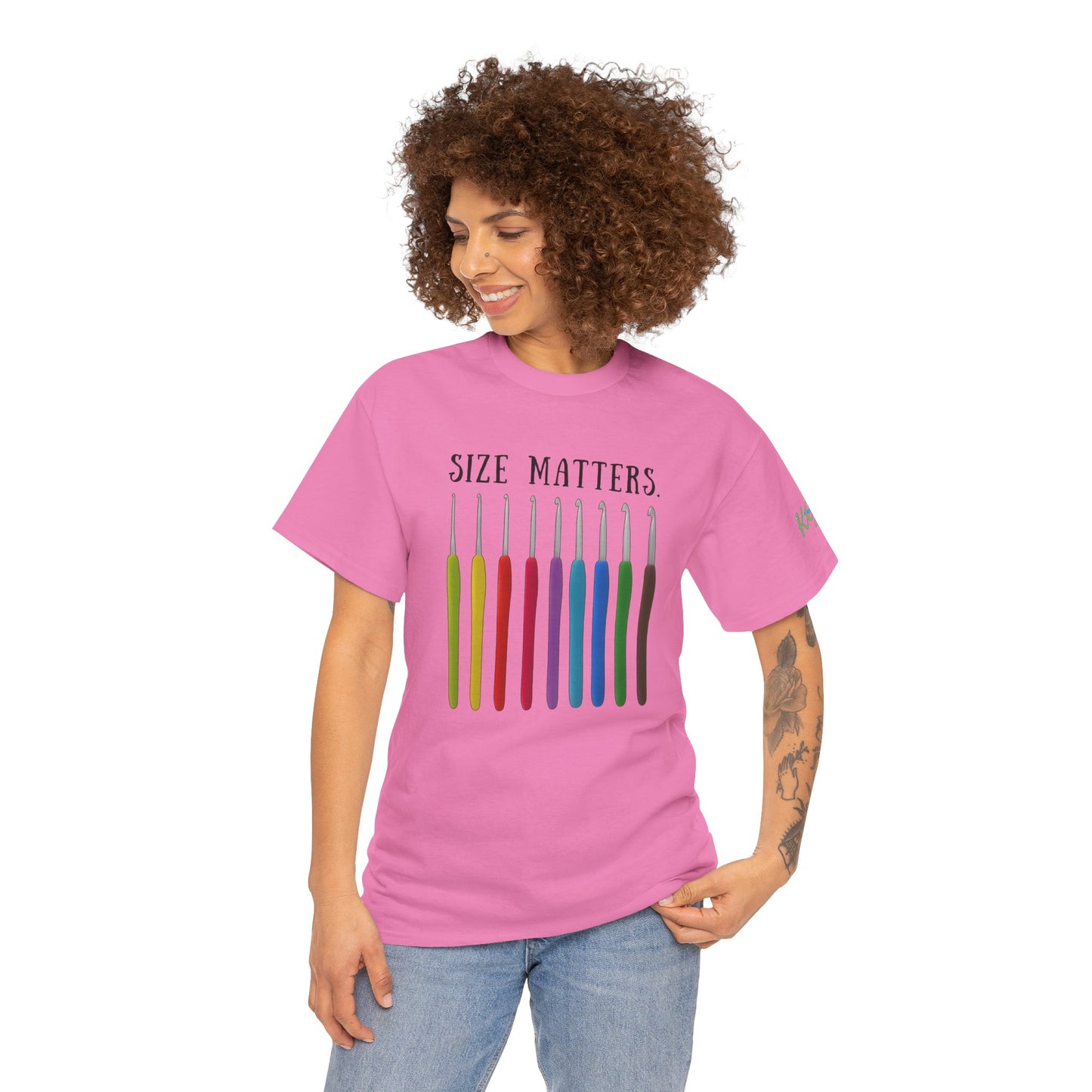 Crochet Size Matters Tee - Unisex Cotton T-Shirt