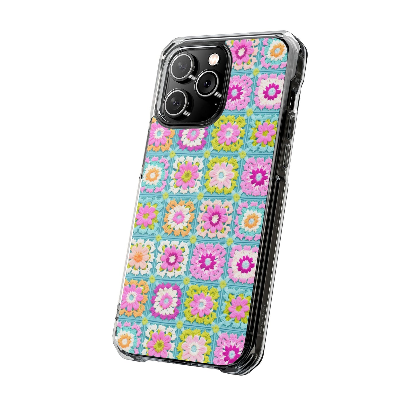 Granny Square Bright Color IPhone Mag Safe Case