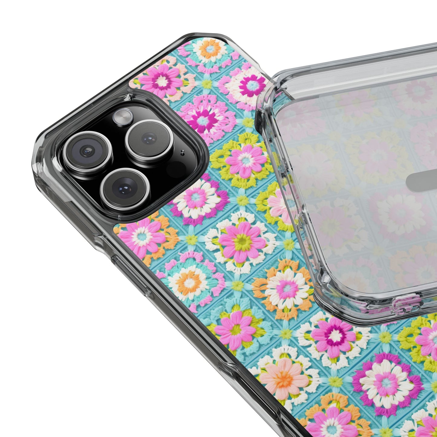 Granny Square Bright Color IPhone Mag Safe Case