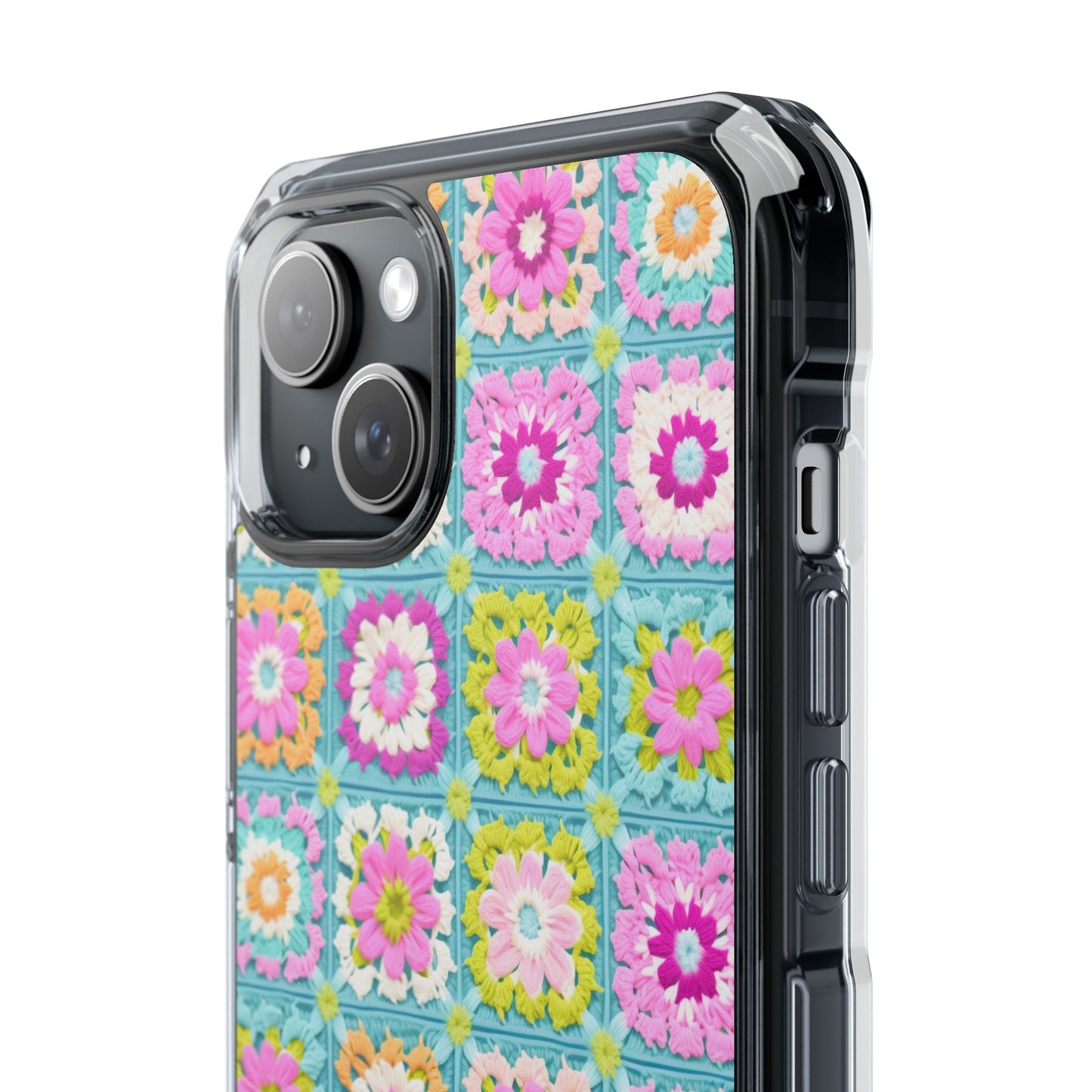 Granny Square Bright Color IPhone Mag Safe Case