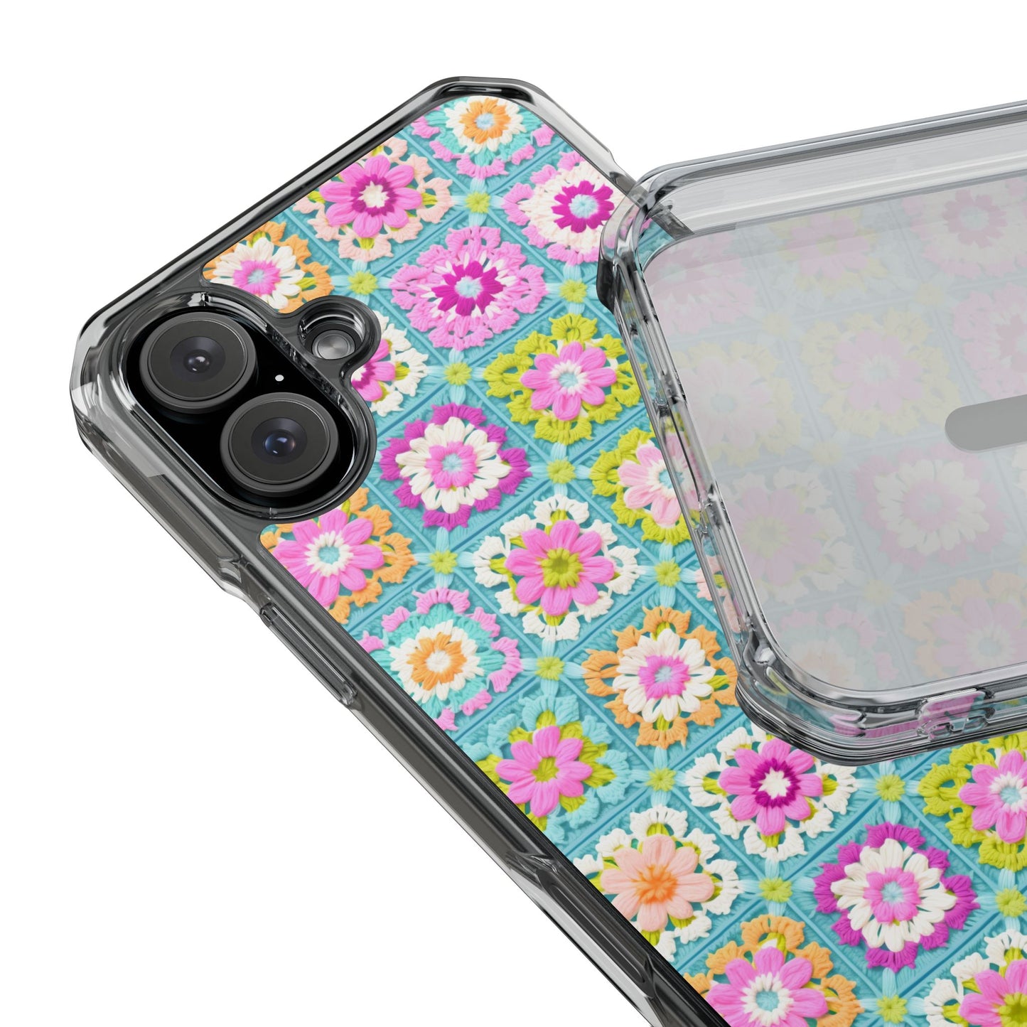 Granny Square Bright Color IPhone Mag Safe Case
