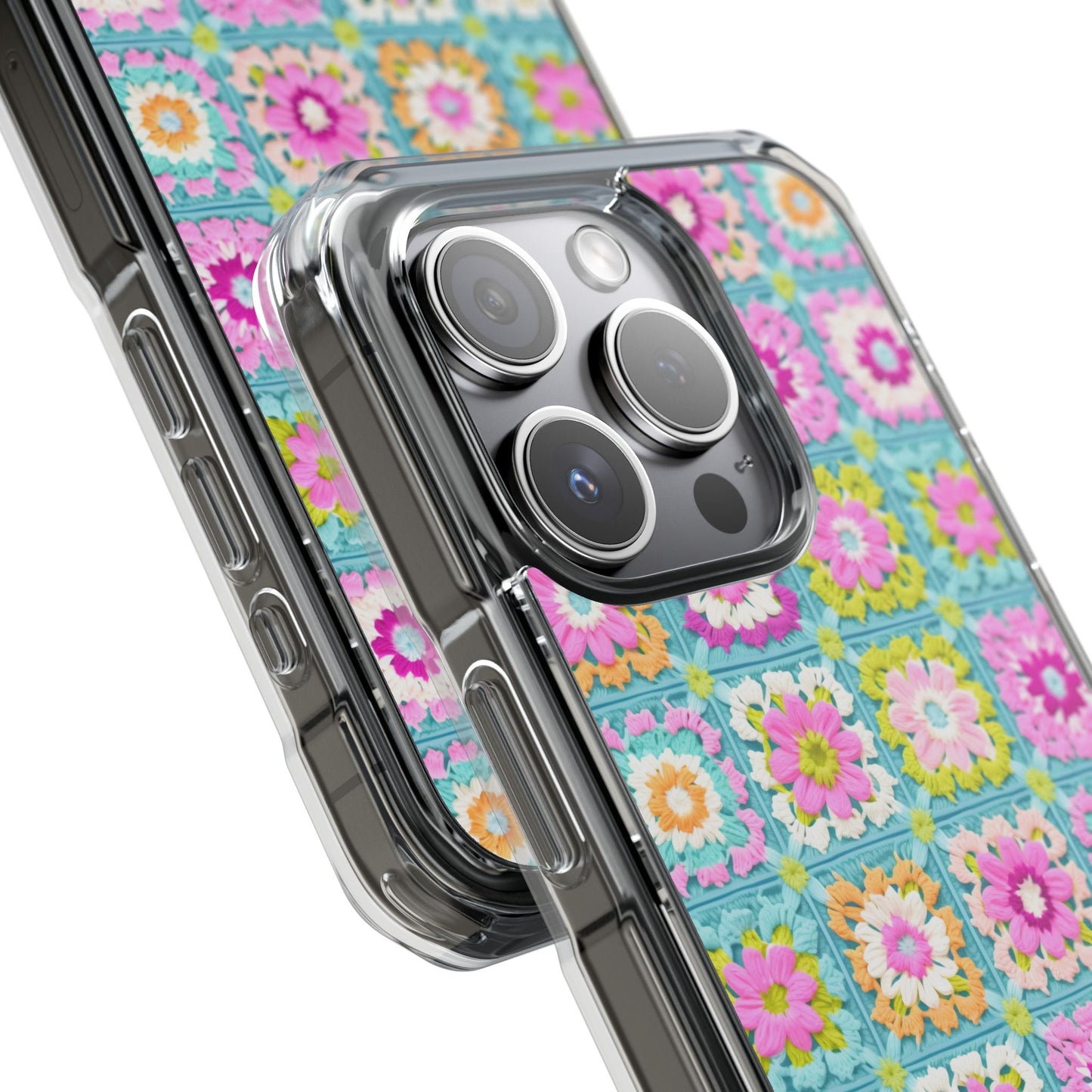 Granny Square Bright Color IPhone Mag Safe Case