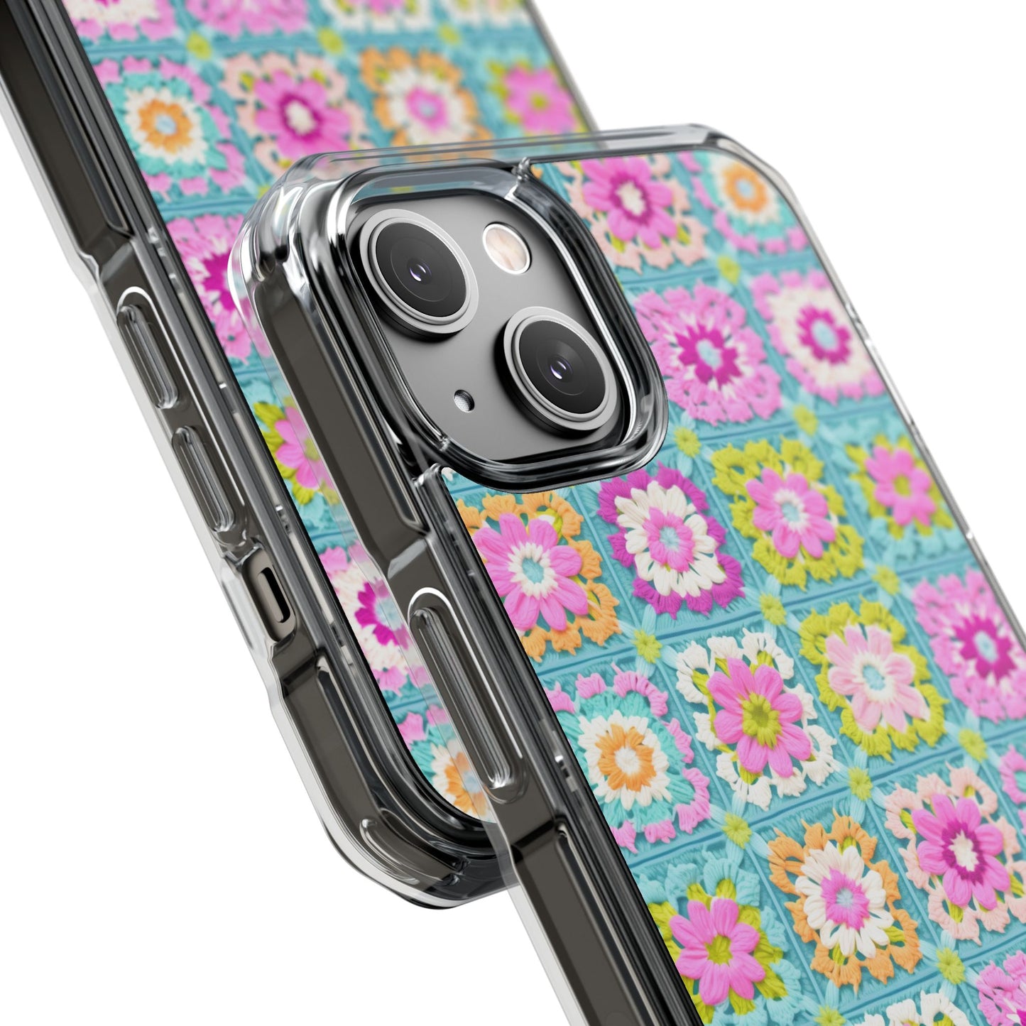 Granny Square Bright Color IPhone Mag Safe Case