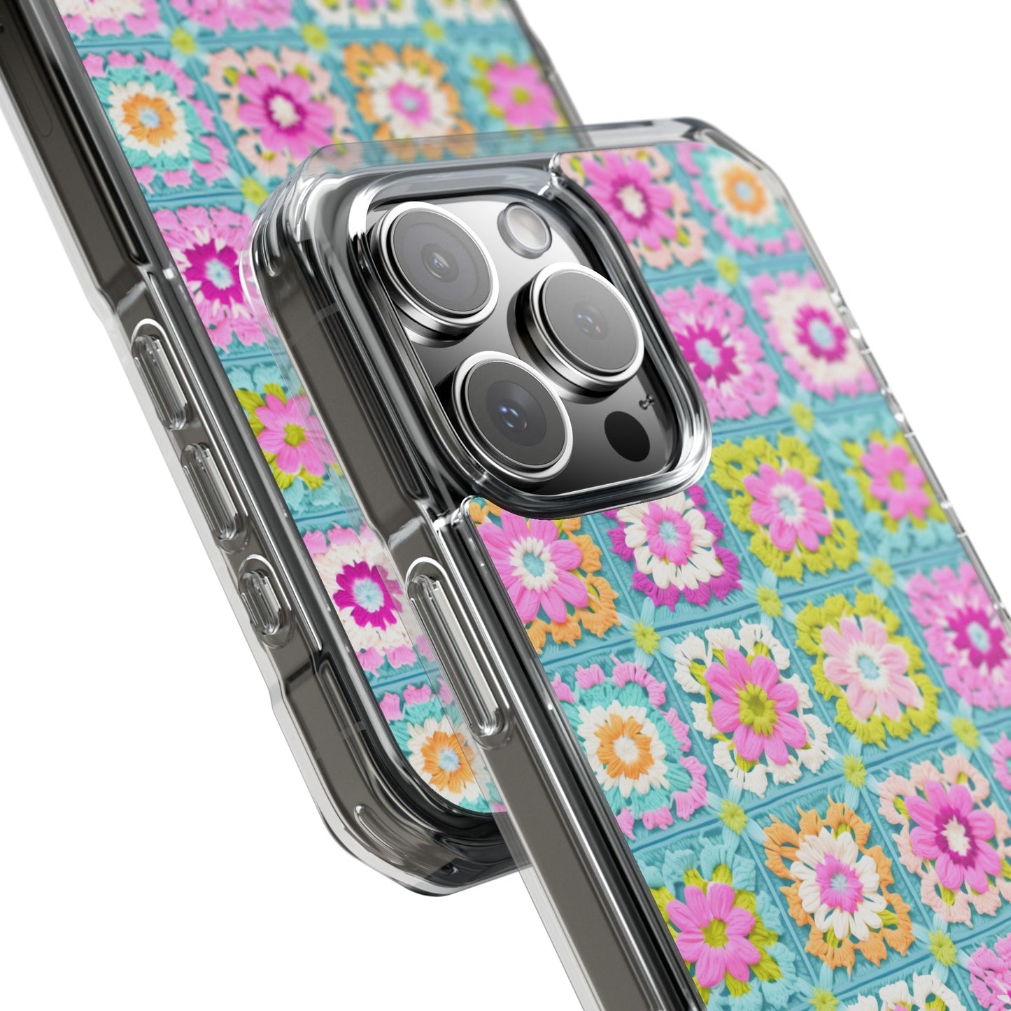 Granny Square Bright Color IPhone Mag Safe Case
