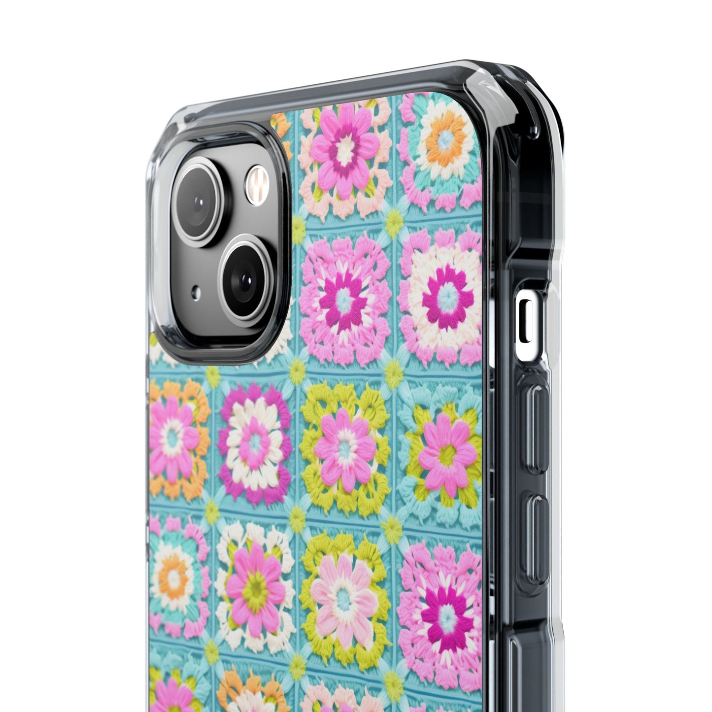 Granny Square Bright Color IPhone Mag Safe Case