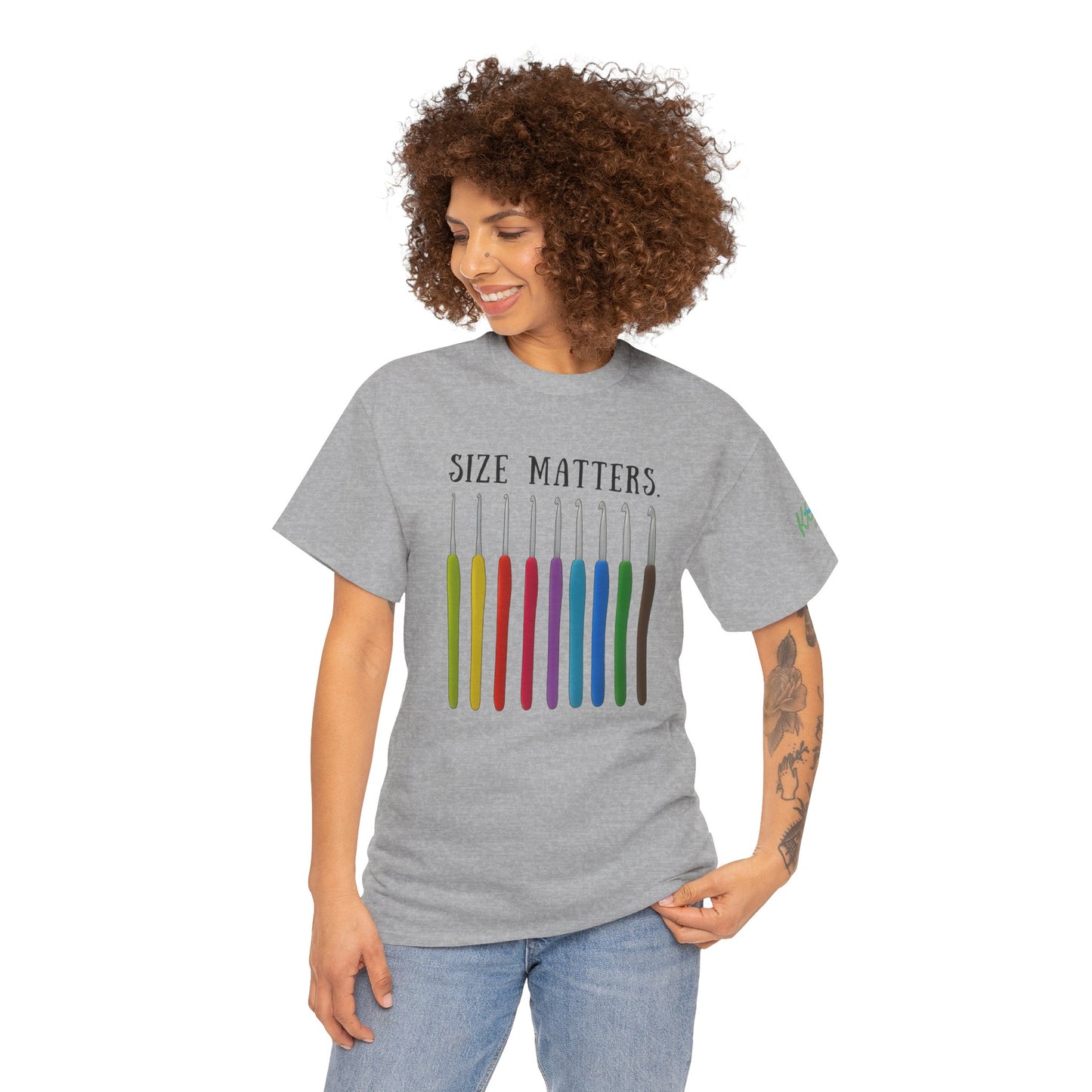 Crochet Size Matters Tee - Unisex Cotton T-Shirt
