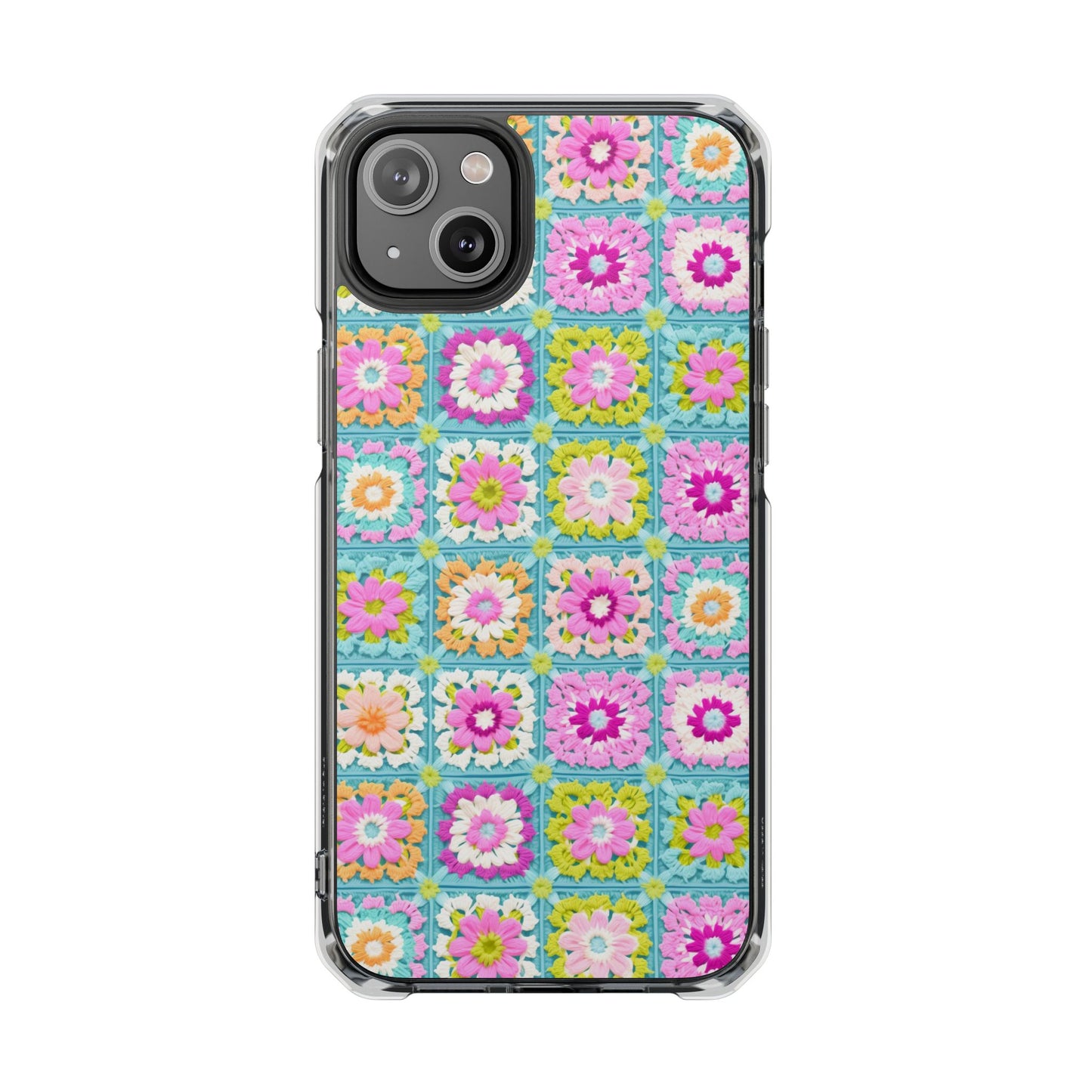Granny Square Bright Color IPhone Mag Safe Case
