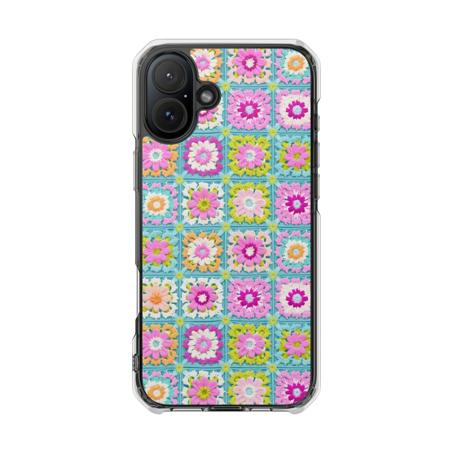 Granny Square Bright Color IPhone Mag Safe Case