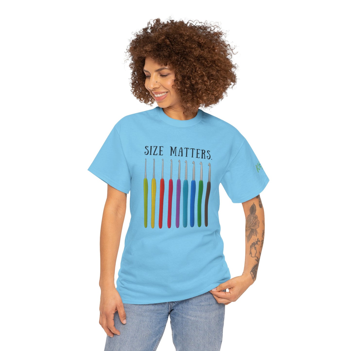 Crochet Size Matters Tee - Unisex Cotton T-Shirt
