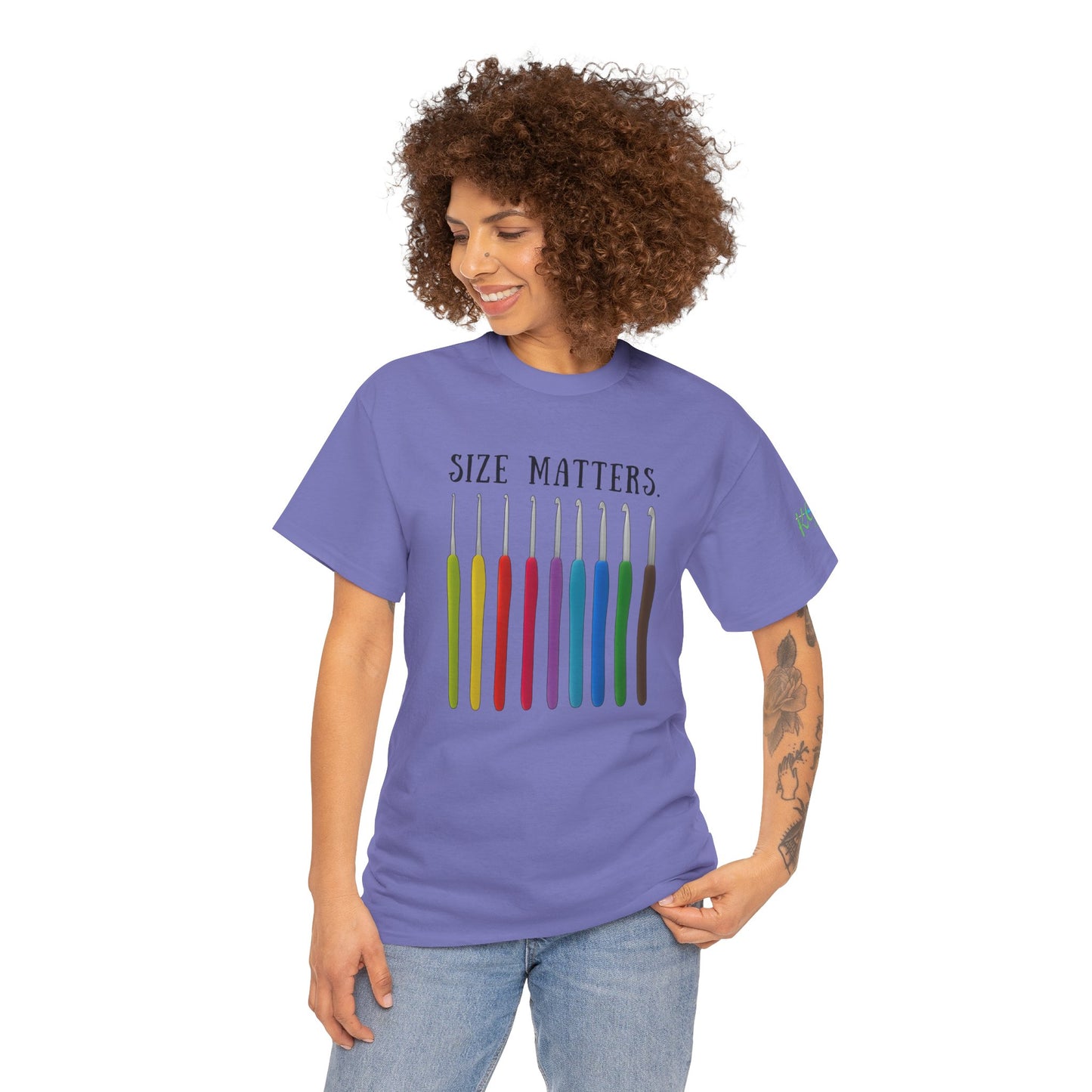 Crochet Size Matters Tee - Unisex Cotton T-Shirt