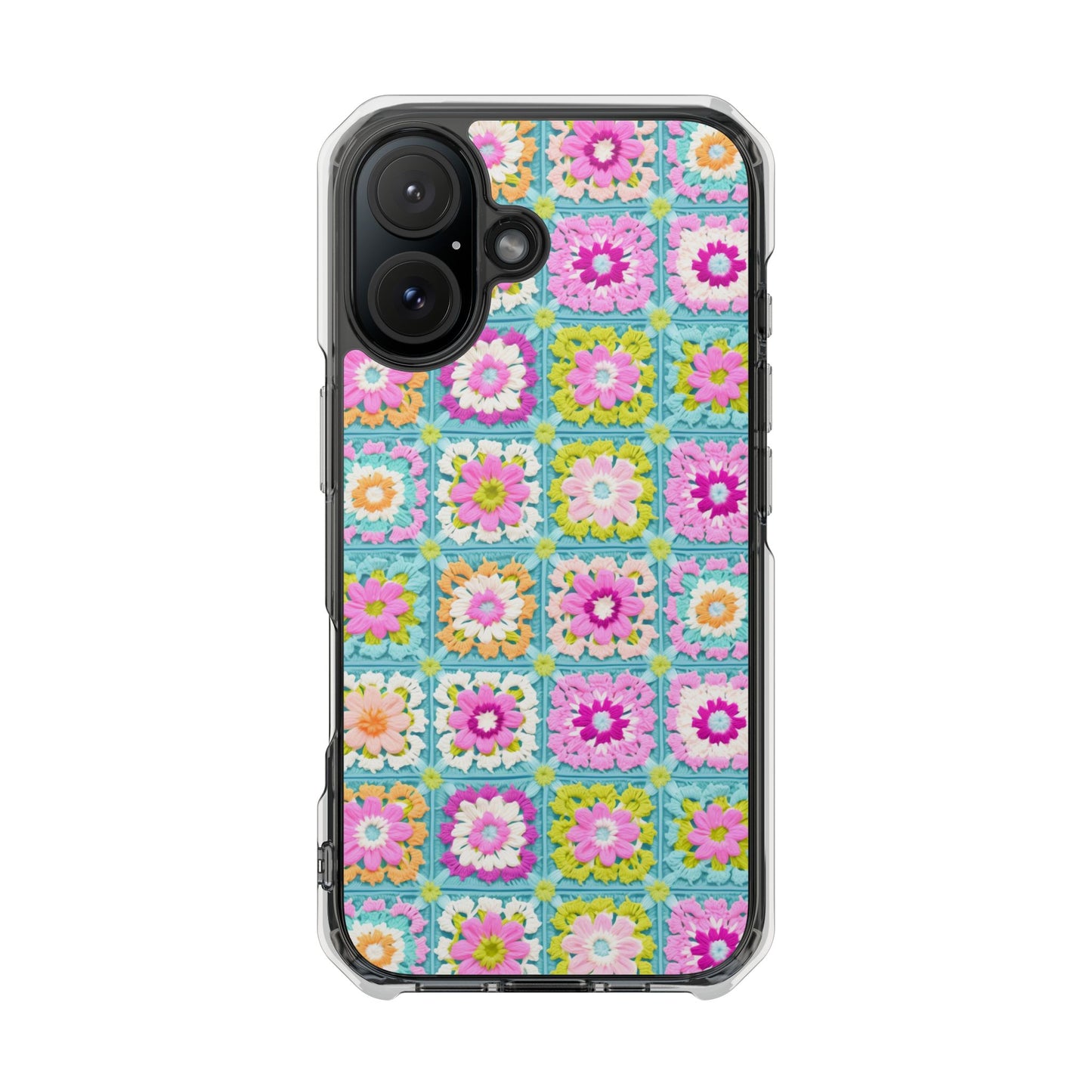 Granny Square Bright Color IPhone Mag Safe Case