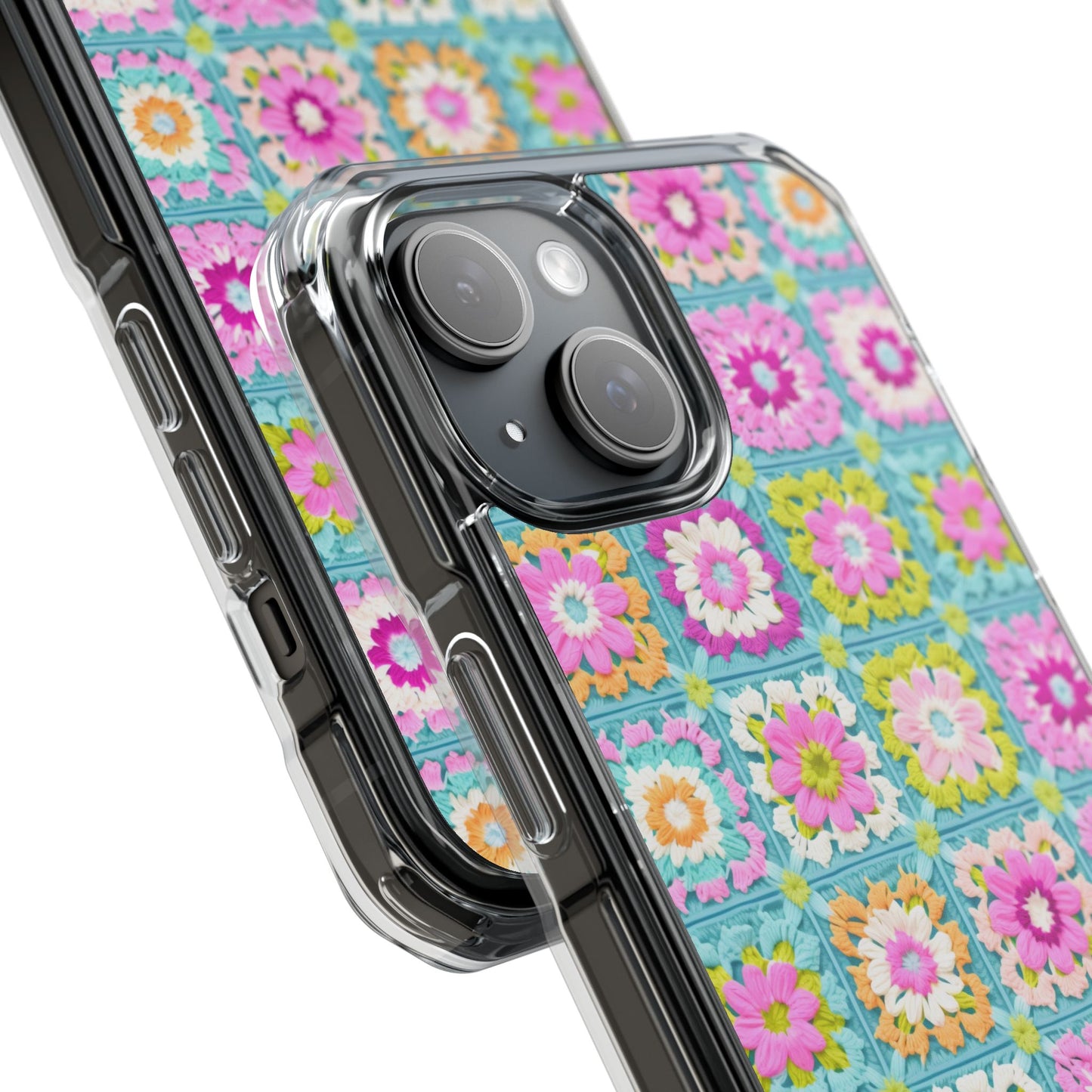 Granny Square Bright Color IPhone Mag Safe Case