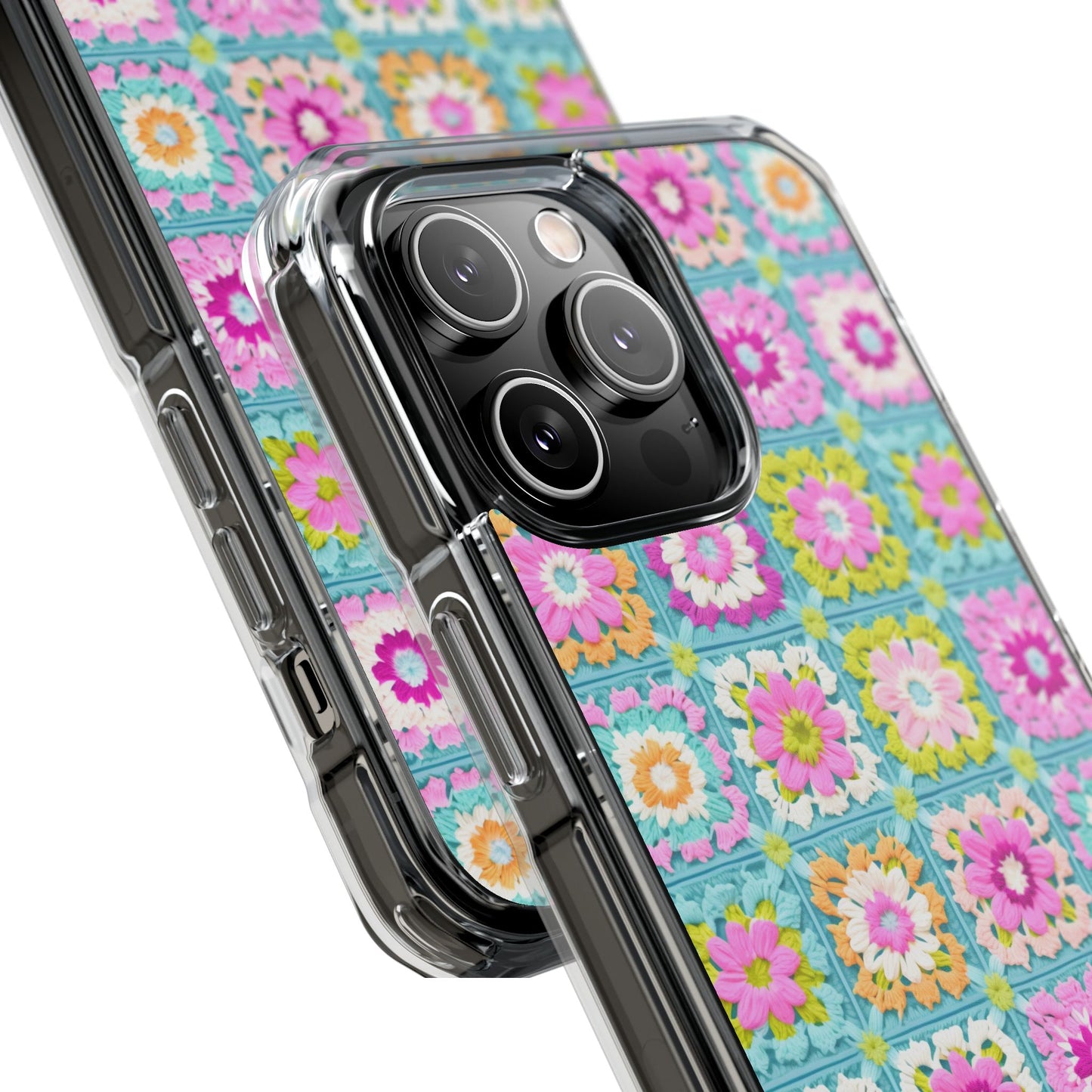 Granny Square Bright Color IPhone Mag Safe Case
