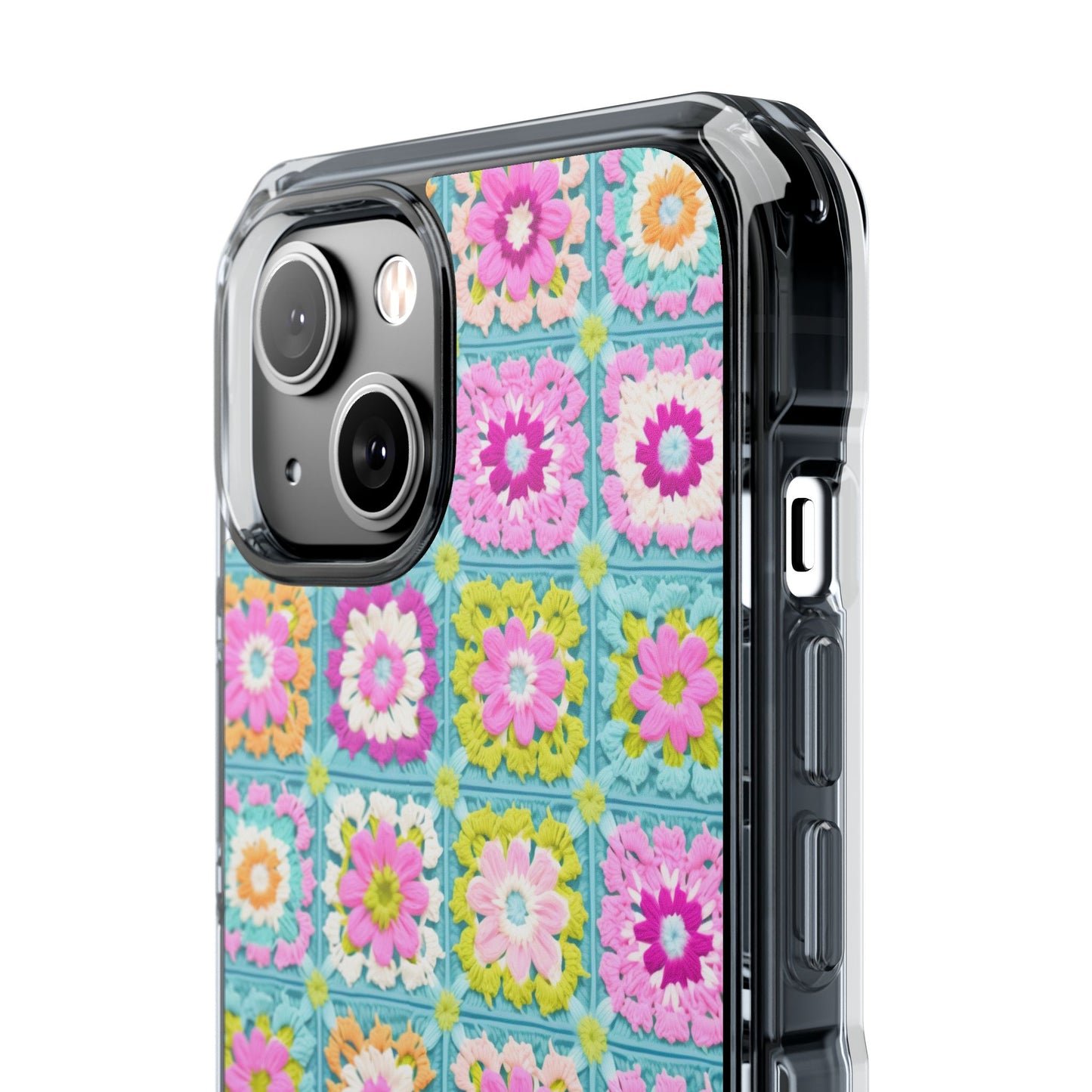 Granny Square Bright Color IPhone Mag Safe Case