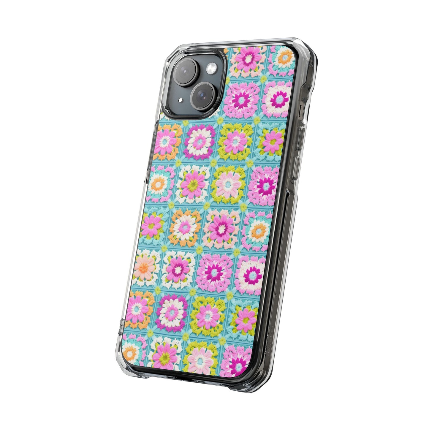 Granny Square Bright Color IPhone Mag Safe Case