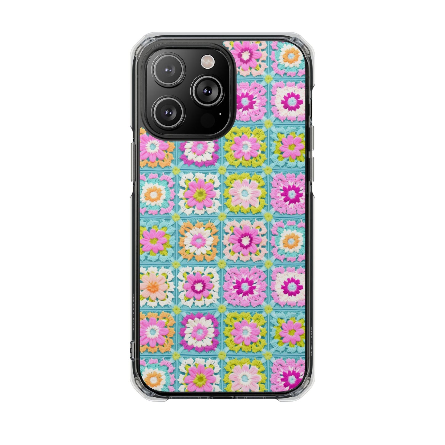 Granny Square Bright Color IPhone Mag Safe Case