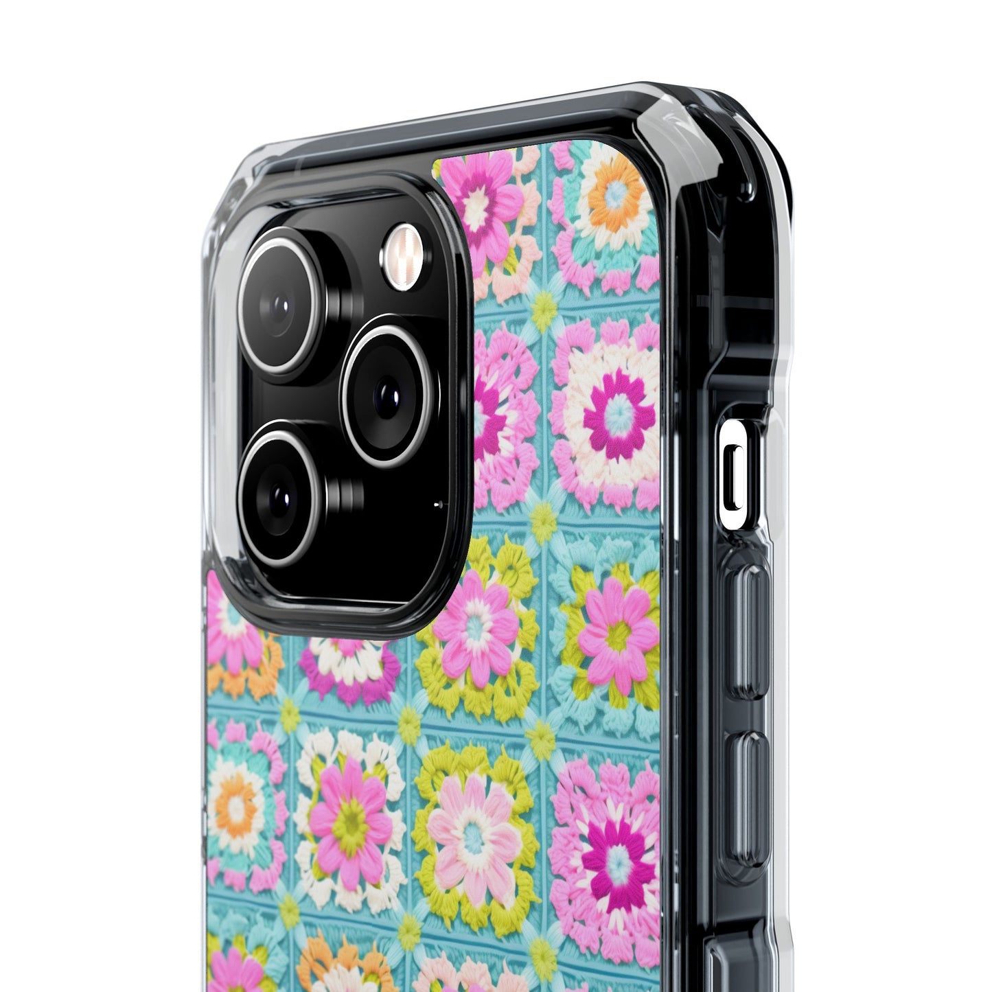 Granny Square Bright Color IPhone Mag Safe Case