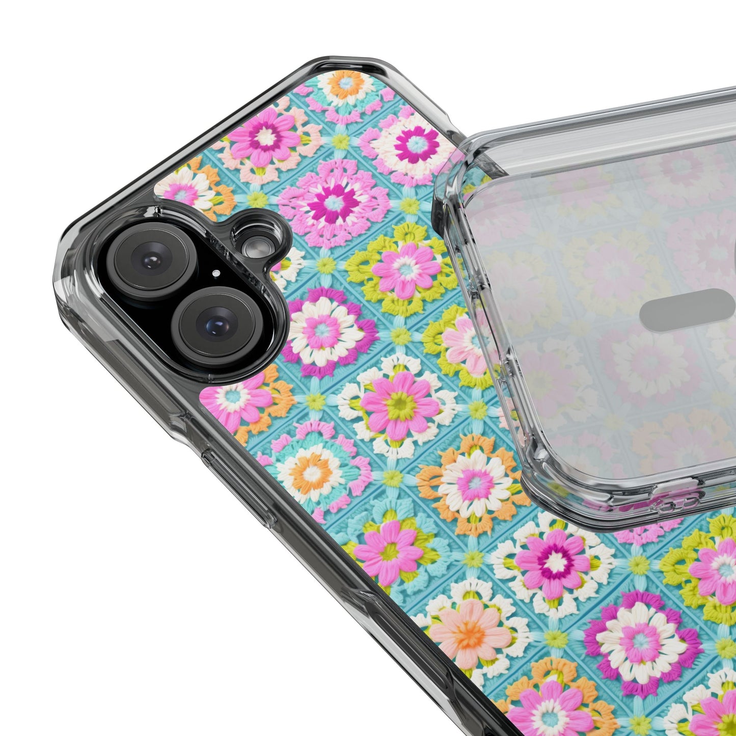 Granny Square Bright Color IPhone Mag Safe Case