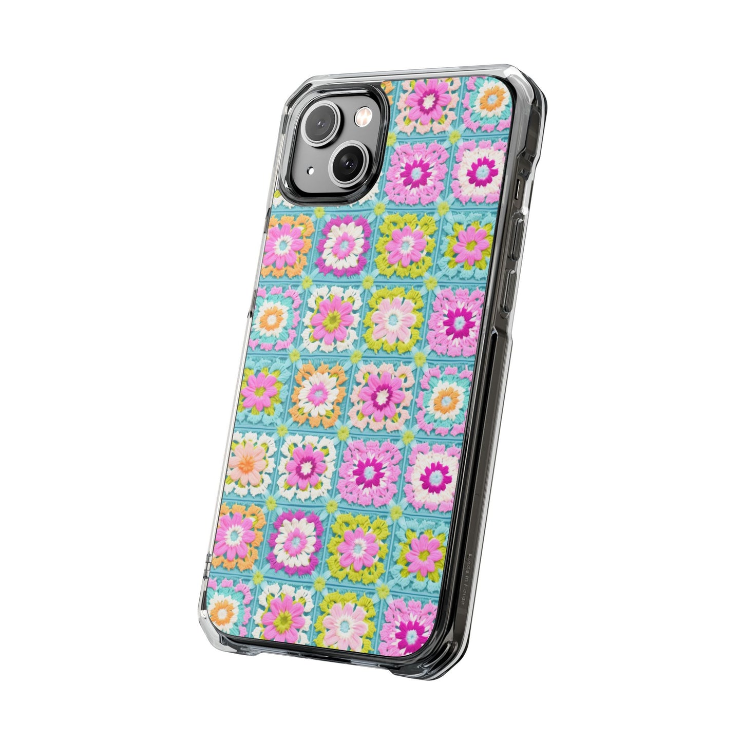 Granny Square Bright Color IPhone Mag Safe Case