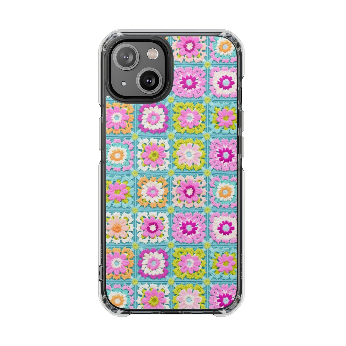 Granny Square Bright Color IPhone Mag Safe Case