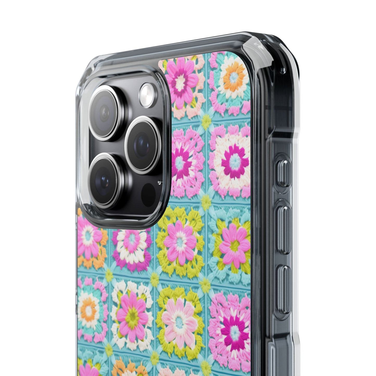 Granny Square Bright Color IPhone Mag Safe Case