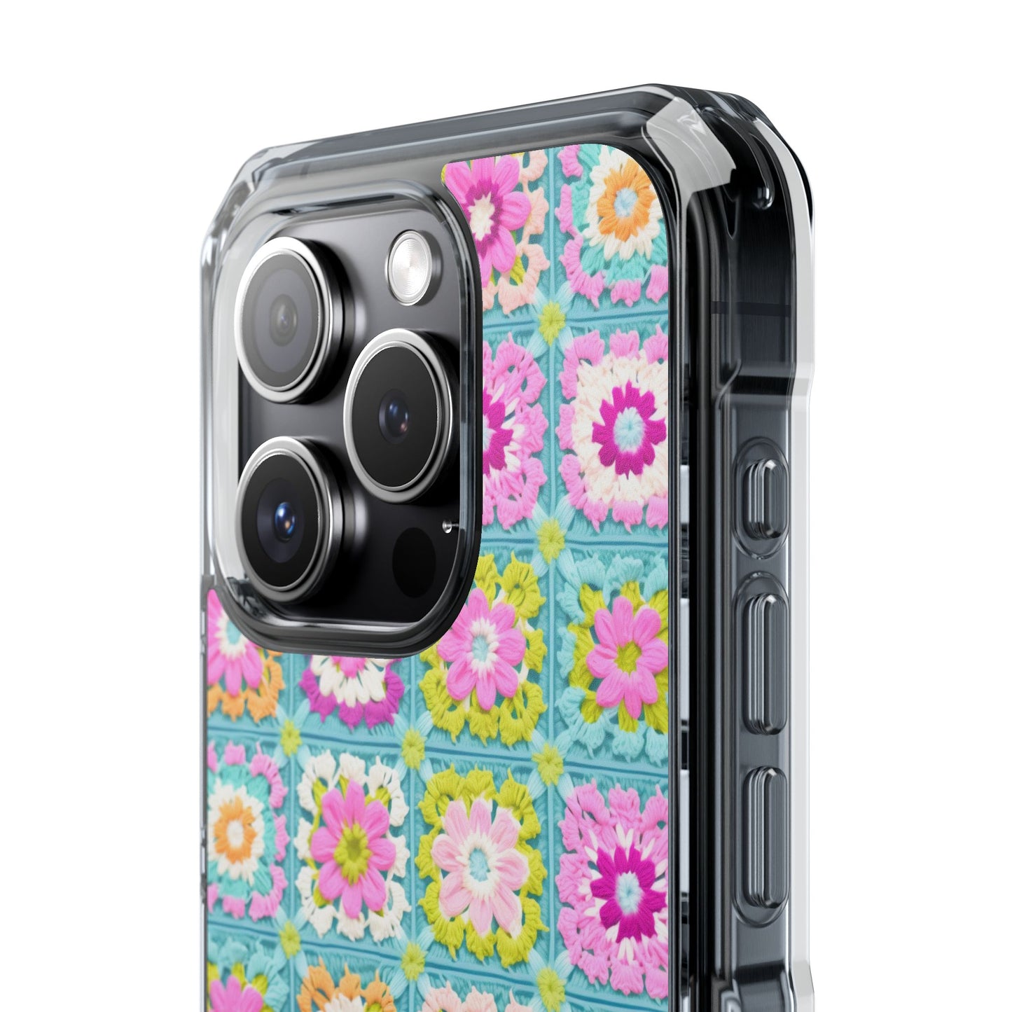 Granny Square Bright Color IPhone Mag Safe Case