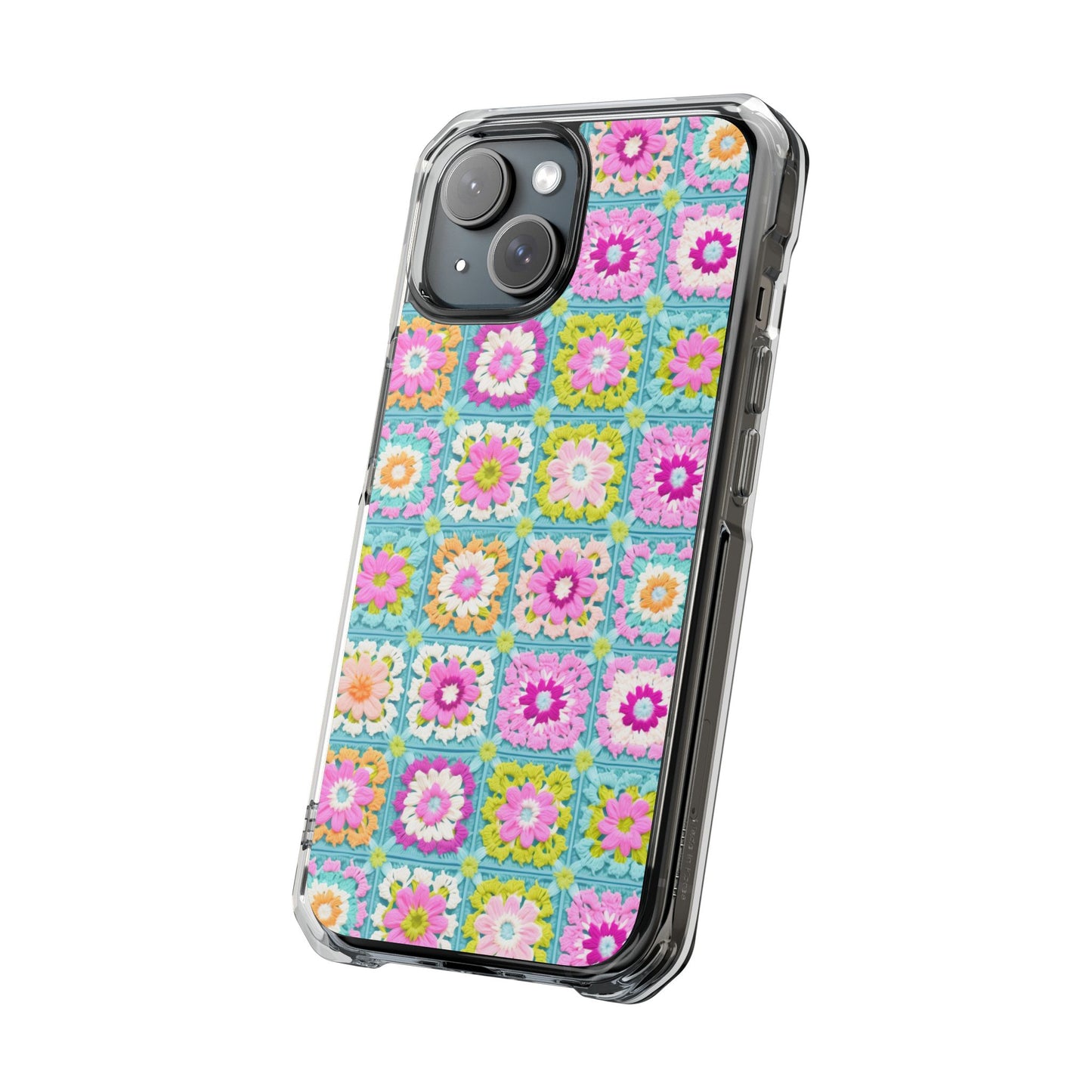 Granny Square Bright Color IPhone Mag Safe Case
