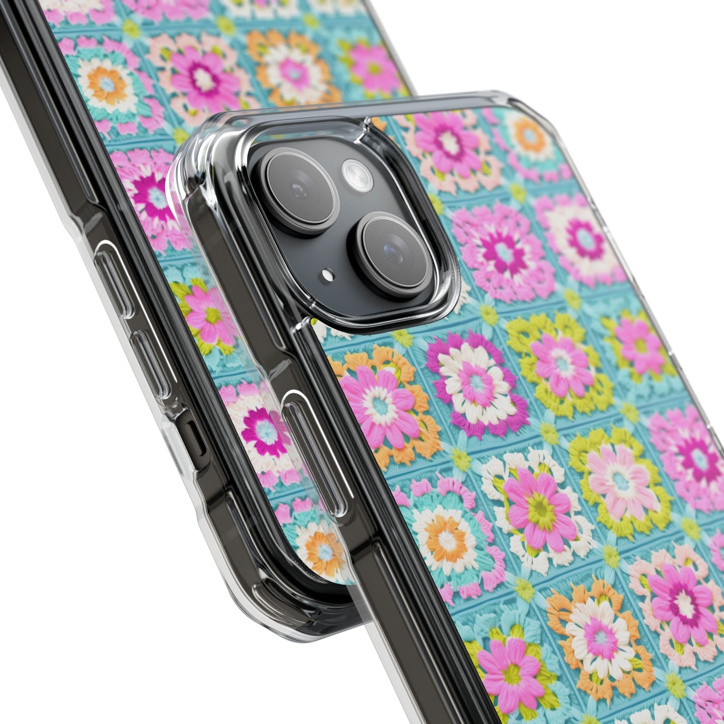 Granny Square Bright Color IPhone Mag Safe Case