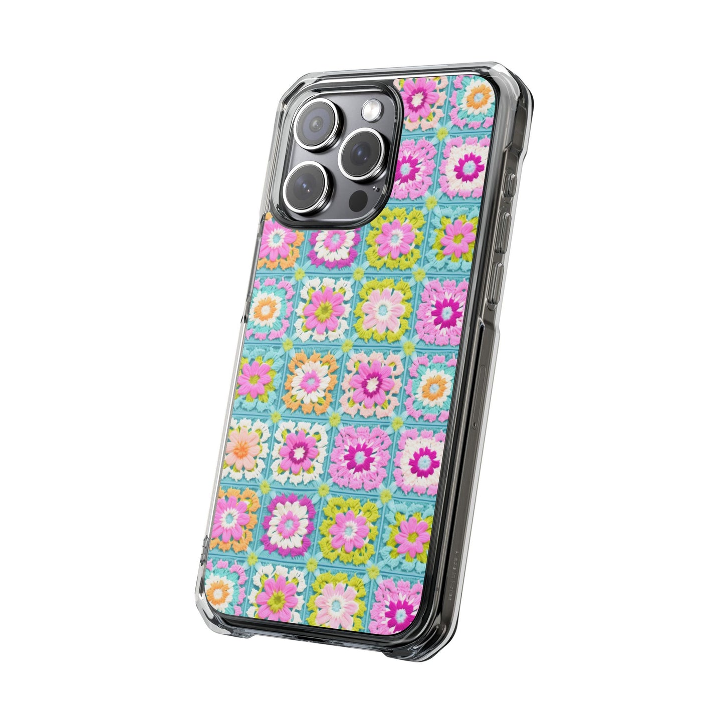 Granny Square Bright Color IPhone Mag Safe Case