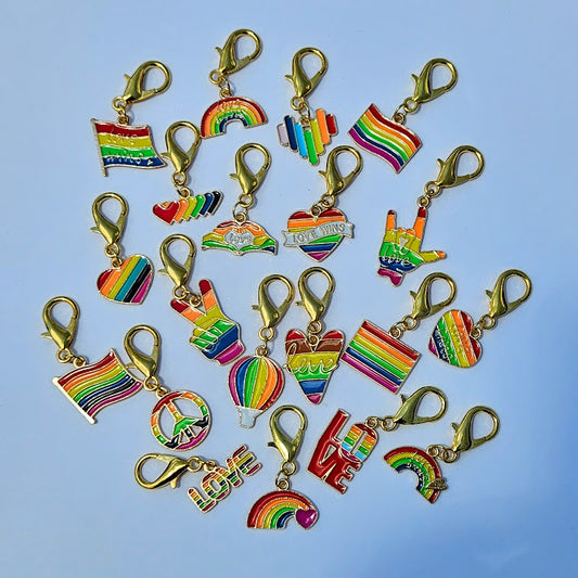 Stitch Marker - "Love Wins" 4 piece