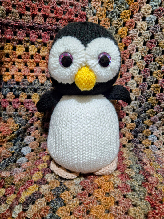 Knit Penguin Stuffie